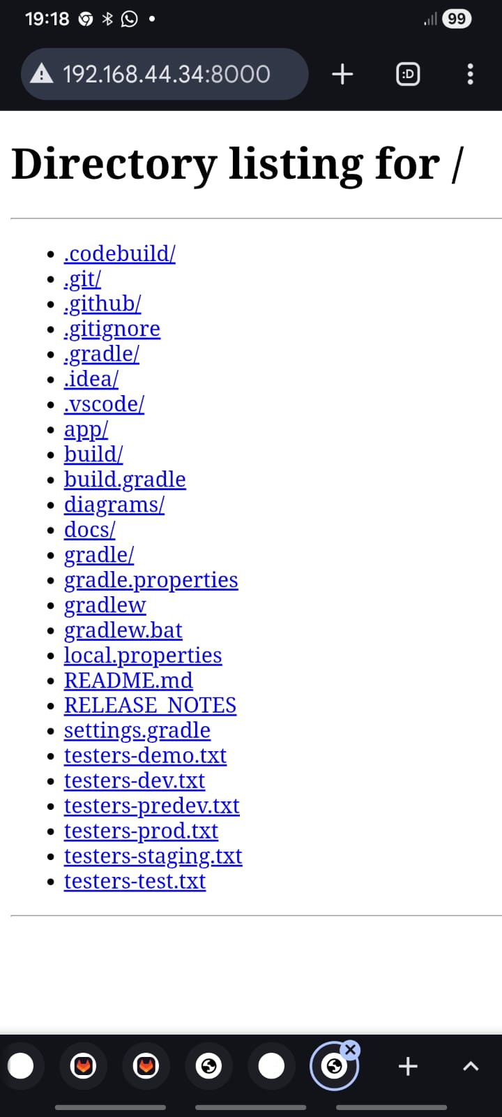 Serving a local HTTP server on the laptop and accessing it from the Android phone via Bluetooth PAN